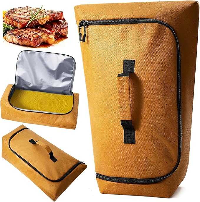 270° Opening BBQ Blanket for Resting Meat, Valentines Day Gift Meat Resting Bag, Leak-Proof Smoker Accessories, Grilling Gift for Pork/Brisket/Turkey - Anniversary Birthday Gift for Men Dad Him