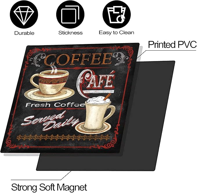 Yosa Black Dishwasher Cover Sticker Morning Coffee Decor Kitchen Refrigerator Magnet Home Coffee Tea Dishwasher Washer Panel Decal, 23x26inch( Magnetic )