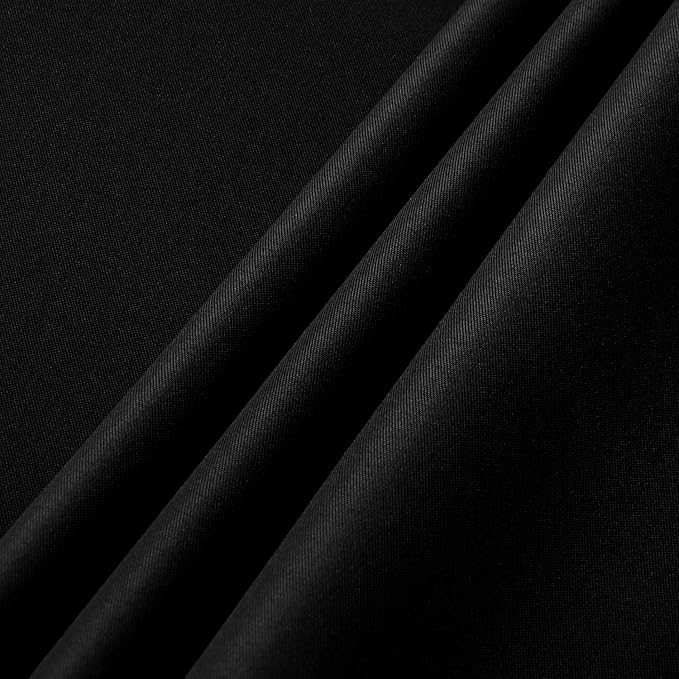 sancua 2 Pack Black Tablecloth 60 x 102 Inch, Rectangle 6 Feet Table Cloth - Stain and Wrinkle Resistant Washable Polyester Table Cover for Dining Tables, Buffet Parties and Camping