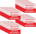 LEIFIDE 36 Pack NEC Compliant Emergency Disconnect Sticker 5"x 3.5" Emergency Disconnect Service Warning Sticker Shut Off Sign Uv-Resistant Electric Panel Labels Vinyl Waterproof for Indoor Outdoor