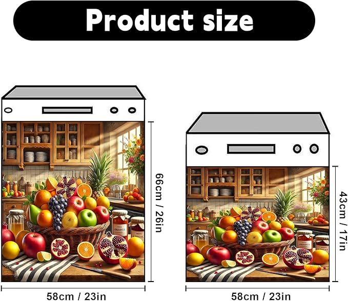 Dishwasher Magnet Sticker Cover Panel Decal Refrigerator Magnetic Sticker Decorative for Kitchen Decoration,Fridge Door Cover, Appliances Stickers 23"x26"