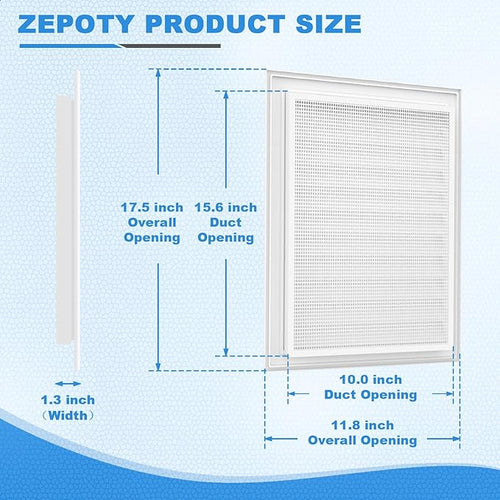 12" x 18" Aluminum Alloy Gable Vent, Never Rust Gable Vents for Shed, Reducing Indoor Temperature - Ideal for Wall, Attic, Shed, Door, and Shipping Container, Vent Opening: 10" x 16"