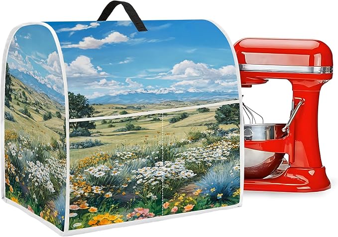 Mixer Dust Cover for 6-8 Qt Stand Mixer, Cloth Cover with 2 Storage Pockets for Stand Mixer Protective Covers Large for 6-8 Quart Mixer