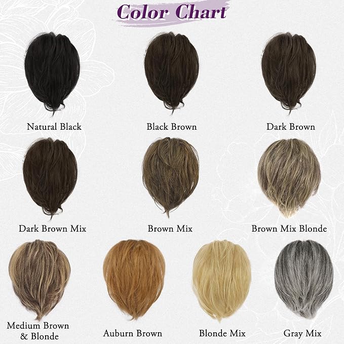 BARSDAR Claw Clip Short Human Hair Ponytail Extension with Bendable Metals - DIY Styles 8 Inch Real Human Hair Black Brown Messy Bun Hairpieces for Women - Thick Natural Short Ponytail Daily