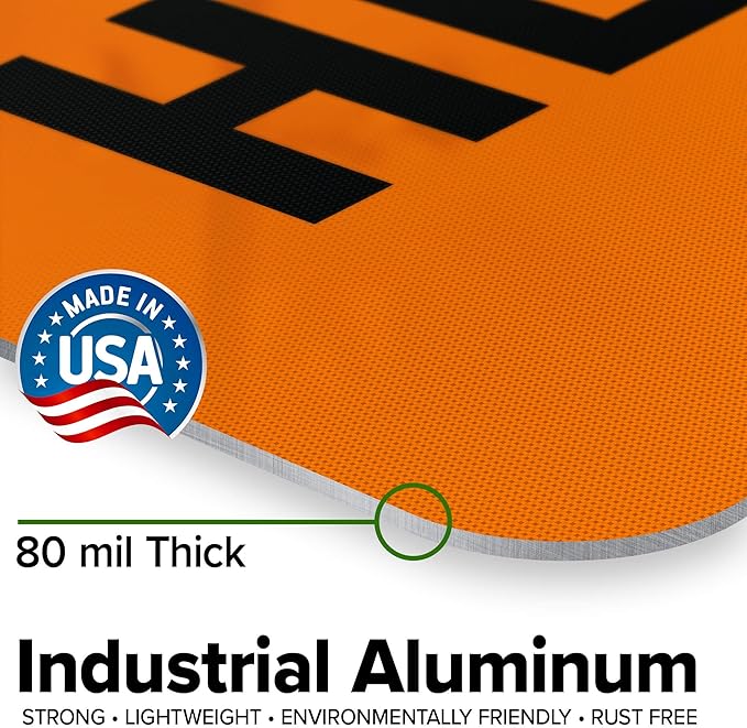 Custom warning Sign, OSHA Sign, 18x24 Inches, 3M EGP Reflective, Rust Free .080 Aluminum, Fade Resistant, Made in USA by My Sign Center