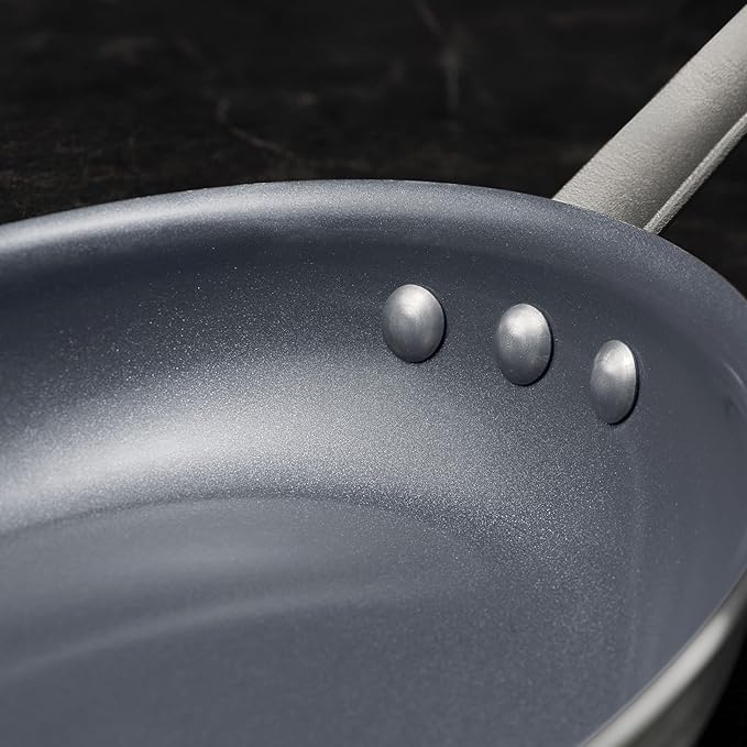 Tramontina Professional 8-Inch Ceramic Non Stick Small Frying Pan, Heavy-Gauge Aluminum Skillet with Ceramic Nonstick Coating, Dishwasher and Oven Safe, Gray