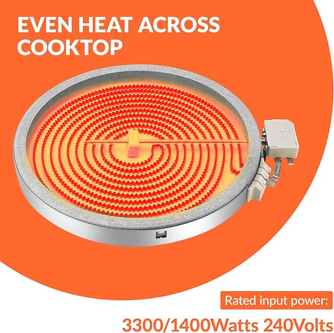 𝟮𝟬𝟮𝟲 𝙐𝙥𝙜𝙧𝙖𝙙𝙚𝙙 W11047722 8523692 W10248262 10" Radiant Surface Heating Element by puxyblue Fit for Whirl-pool Ken-more May-tag Electric Stove Range Replaces WP8273992 PS11775308 AP6041999