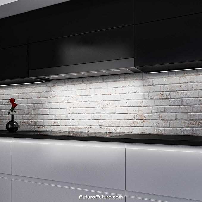 Futuro Futuro Wall-Mount Range Hood 48" 940-CFM | Counter Black | Contemporary Painted Steel Vent Hood | Modern Italian Exhaust Hood | LED, Ultra-Quiet with Blower