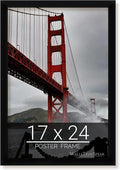 wallsthatspeak 17x24 Black Picture Frame for Puzzles Posters Photos or Artwork