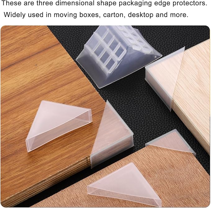 uxcell 20Pcs Plastic Corner Protectors 36x67mm Right Angle Shape Glass Corner Guards Cushion for Corner Protection of Glass, Mirror, Tile, Black