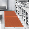 ROVSUN Rubber Floor Mat with Holes, Anti-Fatigue/Non-Slip Drainage Mat, for Industrial Kitchen Restaurant Bar Bathroom Utility Garage Pool Entry Door Mat, Indoor (36'' x 60'' Red 2Pcs)