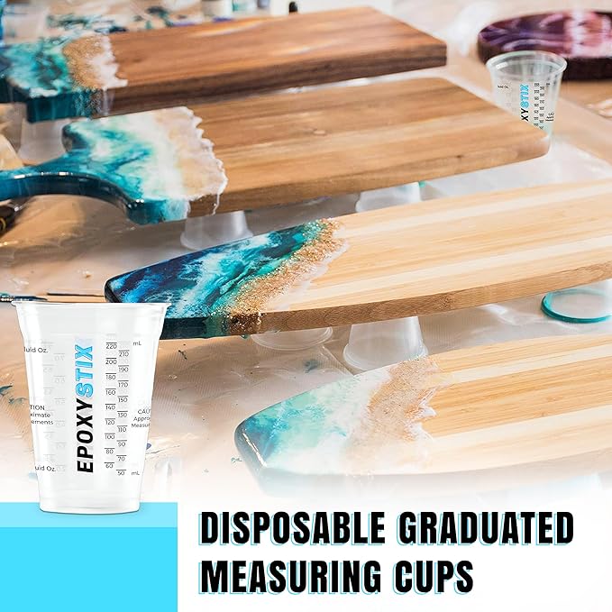 [Case Pack - 1000ct] 10oz Disposable Graduated Cups for Mixing Epoxy Resin - Measurements in mL and Oz - Multipurpose Reusable Paint, Epoxy, Stain, Liquid Mixing Cups