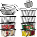 Enhanced Leak-Proof Bottom - Freezer Organizer Bins ，8 Pack Stackable Deep Freezer Organizer Bins for 7 Cu.FT Small Chest Freezer，organization and storage，pantry organizers (Black 8 Pack)