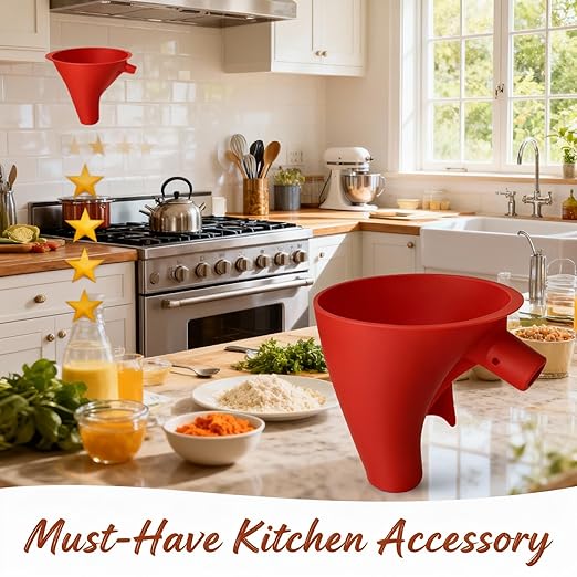 Flour Funnel for Kitchen Aid Mixer 5 Qt,for 4.5–5 Qt Tilt-Head Models-Stand Mixer Attachment,Easy Pour No-Mess Attachment, Anti-Splash Accessory, Durable Dishwasher-Safe Baking Tool (Green)