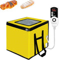 Dough Proofing Box Heater 100w,Sourdough Starter Warmer with NTC Sensor,20L Proofer Foldable Precise Control Temp & Time for Fermentation Sourdough,Yogurt,Natto,Yellow
