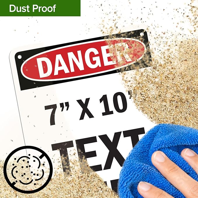 Custom Danger Sign, OSHA Sign, 7x10 Inches, Rust Free .040 Aluminum, Fade Resistant, Made in USA by My Sign Center