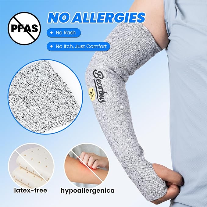 Protective Arm Sleeves for Men Cut Resistant Gardeining Protectors to Covers Arms for Thin Skin and Arm Protectors