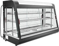 Countertop Food Warmer 48" inch,3-Tier Commercial Warmers for Food Display, Glass case, with LED Lighting Removable Shelves Pastry for Buffet Restaurant