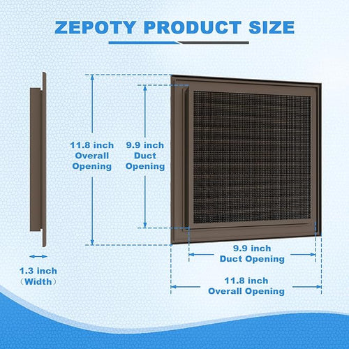 12" X 12" Aluminum Gable Vent, Ultra-Durable Shed Vents with Screen, Reduce Room Temperature, Perfect for Houses, Attics, and Exterior Walls, Vent Opening: 10"x10" (Brown)
