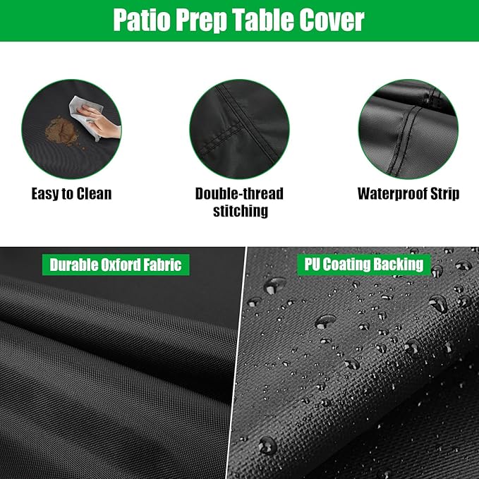 Outdoor Prep Table Cover 30 Inch,Waterproof Patio Stainless Steel Table Cover,Outdoor Grill Cart Table Cover Pizza Oven Table Covers - 30 X 36 X 34 Inch