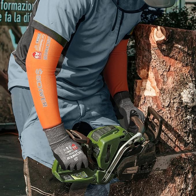 Schwer PRO-SKIN ANSI A9 Cut Resistant Arm Sleeves for Men & Women, Puncture Resistant Arm Protectors for High Risk Work