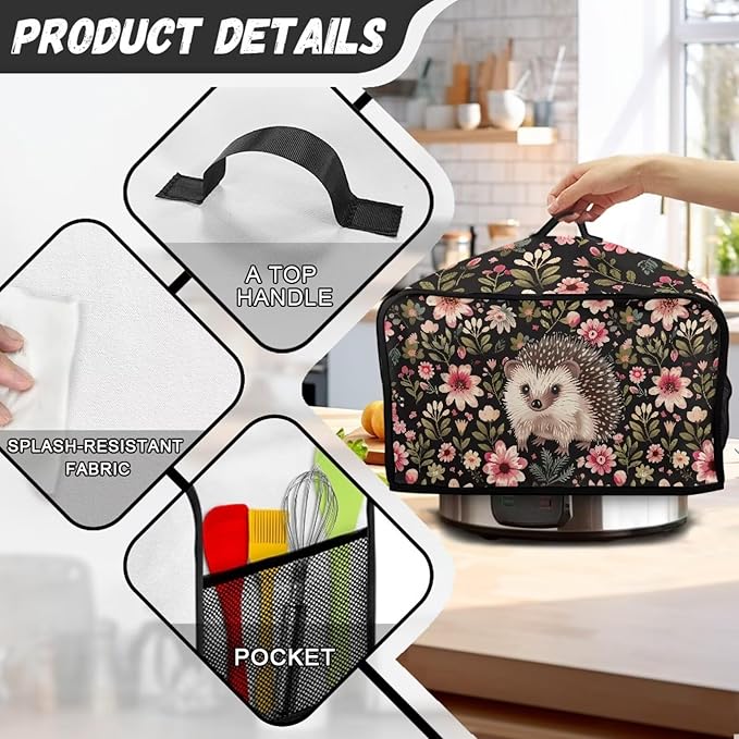 Hedgehog Cover Slow Cooker Mesh Pocket Accessory Dust Cover