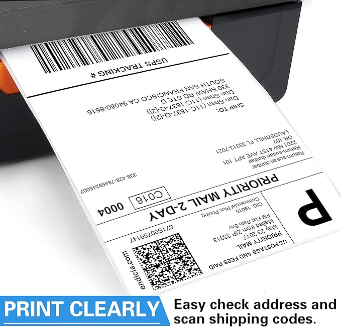 LotFancy 4x6 Thermal Labels Compatible with Dymo 4XL 1744907, 24 Rolls Perforated Postage Shipping Labels for Dymo, Rollo, Zebra, 220 Label per Roll
