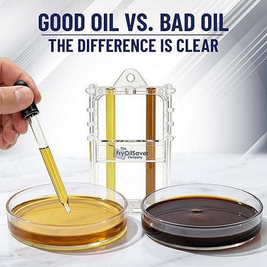 Fryer Oil Test Kit - Visual Two Color Analysis - Deep Fryer Oil Analysis Kit w/Eye Dropper - Monitor Frying Grease Quality for Kitchen, Restaurant, Food Truck - FC3017B FMP 538-1000 by FryOilSaver Co