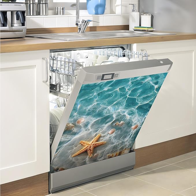 Dishwasher Magnet Sticker Cover Panel Decal Refrigerator Magnetic Sticker Decorative for Kitchen Decoration,Fridge Door Cover, Appliances Stickers 23"x26"