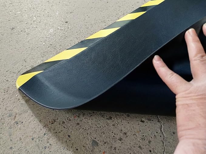 Rhino Mats, Anti-fatigue Mat Industrial, Ergonomic Safety Yellow Floor Mat, 2’ x 4’, Non-Slip Workstation Industrial Floor Mat for Back Pain