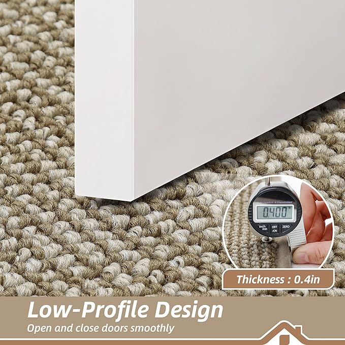 BEQHAUSE Dirt Trapper Door Mat 24" x 60", Non-Slip Washable Doormats Entrance Mat, Dirt Resistant and Absorbent Welcome Mat, Low Profile Floor Mats for Front Back Door and Entryway, Light Beige