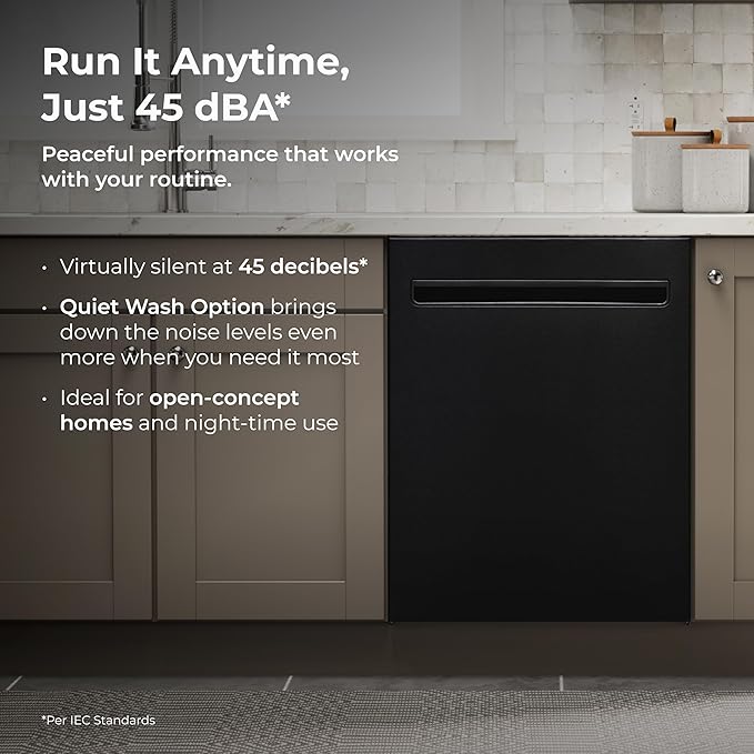 Kenmore 22-14679 24" Built-In Dishwasher - UltraWash Plus, TurboDry, EasyFlex Third Rack & SmartWash Cycle - 15 Place Settings - 45 DBA - ENERGY STAR Certified - 24" - Black