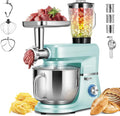VIVOHOME 6-in-1 Stand Mixer, 8.5 Quart Electric Tilt-Head Kitchen Mixer with Bowl, Multifunctional Food Mixer for Cake, Bread, and Dough, with Meat Grinder, Blender, Pasta Maker Attachments, Blue