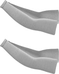 Schwer 2 Pairs 15.4in Thermal Arm Warmers Knitted with Down Yarn, S920 Soft and Skin-Friendly Arm Sleeves for Men & Women, Can Be Used As Inner Liner For Cut-Resistant Arm Guards, Grey