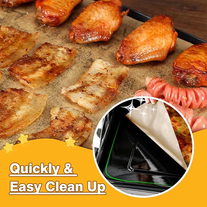 Air Fryer Paper Liners Disposable Compatible with BLACK+DECKER 4-Slice Crisp 'N Bake Air Fry Toaster Oven, 100PCS