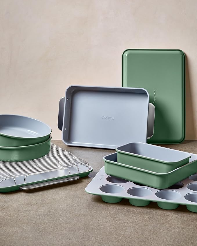 Caraway Non-Stick Ceramic Baking Sheet - Naturally Slick Ceramic Coating - Non-Toxic, PTFE & PFOA Free - Perfect for Baking, Roasting, and More - Large (18" x 13") - Gray