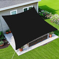 Amagenix Sun Shade Sail 16'X18' Curved Edge Outdoor Shade Canopy Black Breathable 95% UV Block Shade Cloth for Patio Garden Backyard (We Make Custom Size)