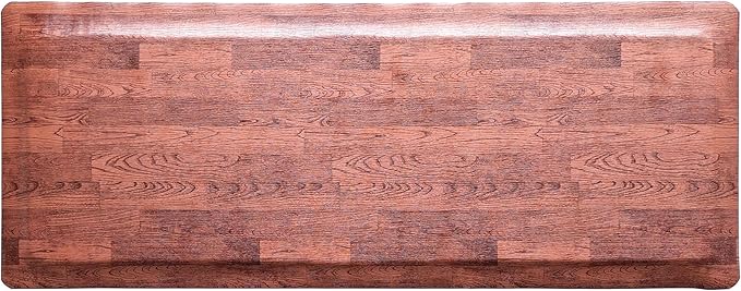 Rhino Mats, Softwoods Anti Fatigue Floor Mat, Commercial Grade Kitchen Mat, Standing Desk Mat, Office, Garage or Anywhere, Standing Comfort. (Oak, 3' x 10' x 7/8")