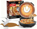 SEMSCHEF 12-Inch CrustyBake Beginner's Glazed Stone Pizza Oven: Quick 800°F Heating, Easy-Clean Design, Recipe Book & All Tools Included - Perfect for First-Time Pizza Makers at Home
