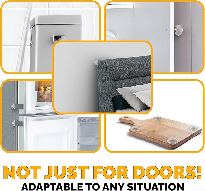 Ducki Door Wall Bumper Protector - Self Adhesive Stopping Shield Prevents Damage & Noise for Knob Handle, Refrigerators, Furniture Home or Office, Shock Absorbing, Discreet, Reusable - 2 Pack Clear