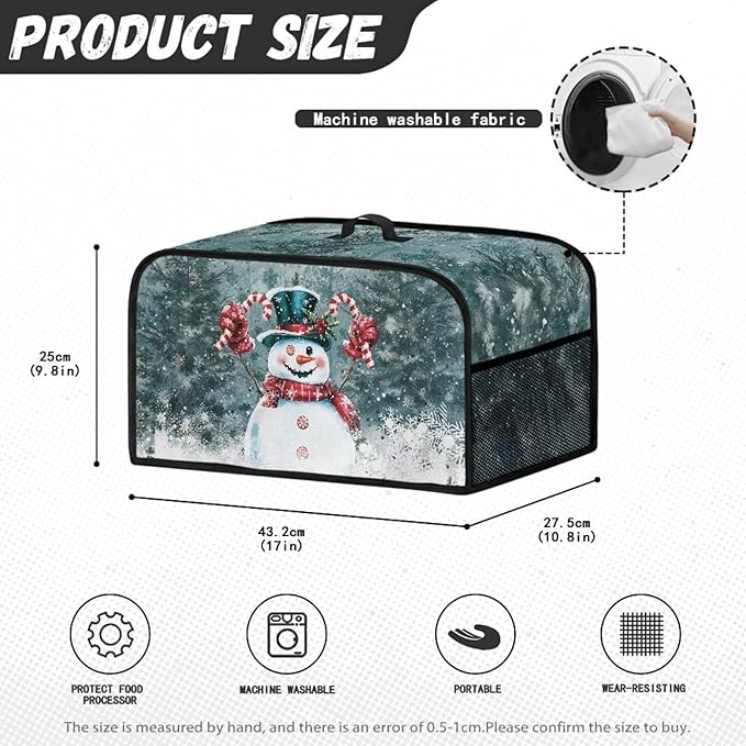 Cute Snowman Slow Cooker Cover 6-8 Qt Flower Bush Slow Cooker Bag Crock Pot Cover Keep Appliance Clean Kitchen Tool Kitchen Small Appliance Dust Covers Decor