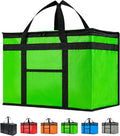 NZ home Insulated Bags for Food Delivery (2XL) Grocery Shopping Cooler Bag, Pizza Delivery, Hot & Cold Catering Tote, Reusable, Foldable & Heavy Duty (Green)