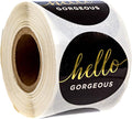 Hello Gorgeous Stickers / 250 Small Business Labels / 1.5" Order Package Envelope Seals/Elegant Gold Foil Sticker/Made in The USA