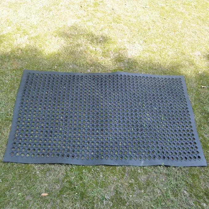 Anti-Fatigue Rubber Floor Mat - NANBOWANG Commercial Grade Grease Resistant Non-Slip Recycle Tyre Floor Mats for Restaurant Kitchen Bar Garden Outdoor Wet Area(24"X36")
