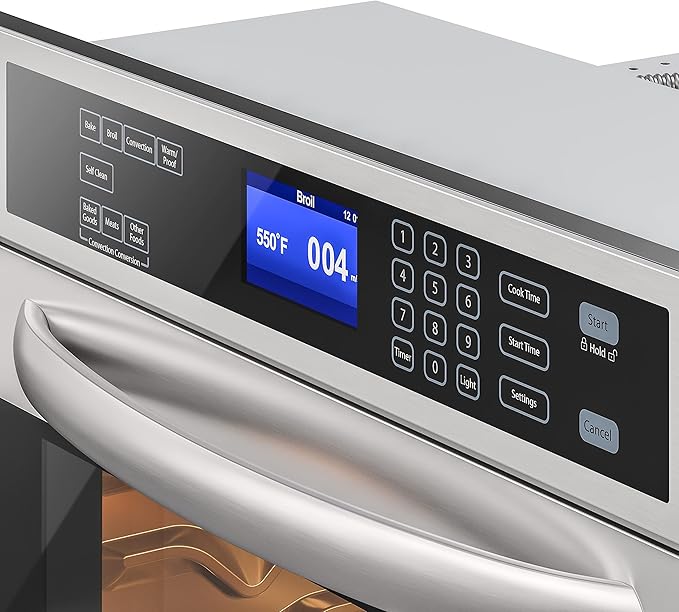 KoolMore 30-Inch Electric Single Wall Oven with Quiet, Rapid Convection Cooking, 7 Cook and Baking Modes, Large Capacity Oven, Stainless-Steel Unit, Self-Cleaning (KM-WO30S-SS)