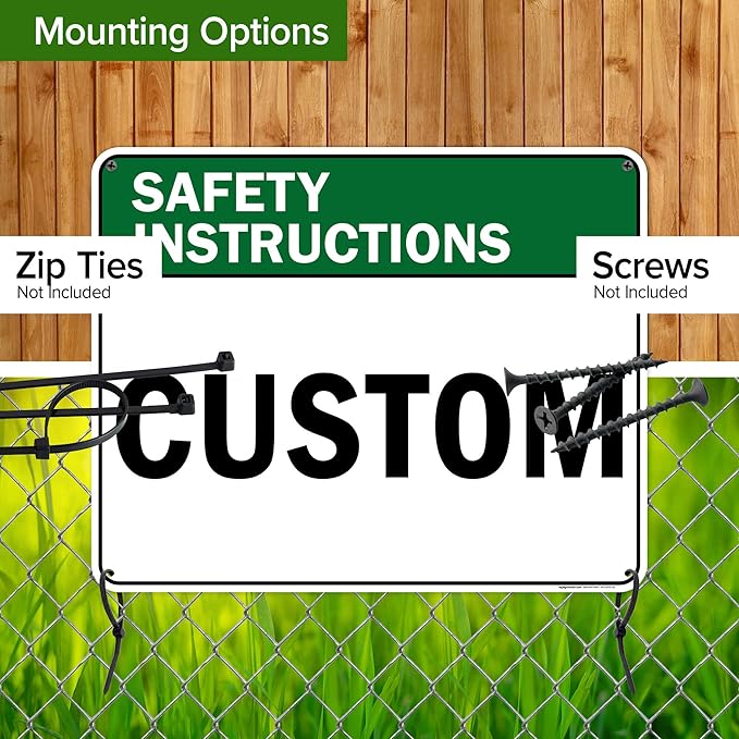 Custom Safety Instructions Sign, Ansi Sign, Osha Compliant, 24x30 Inches, Rust Free .063 Aluminum, Fade Resistant, Made in USA by My Sign Center