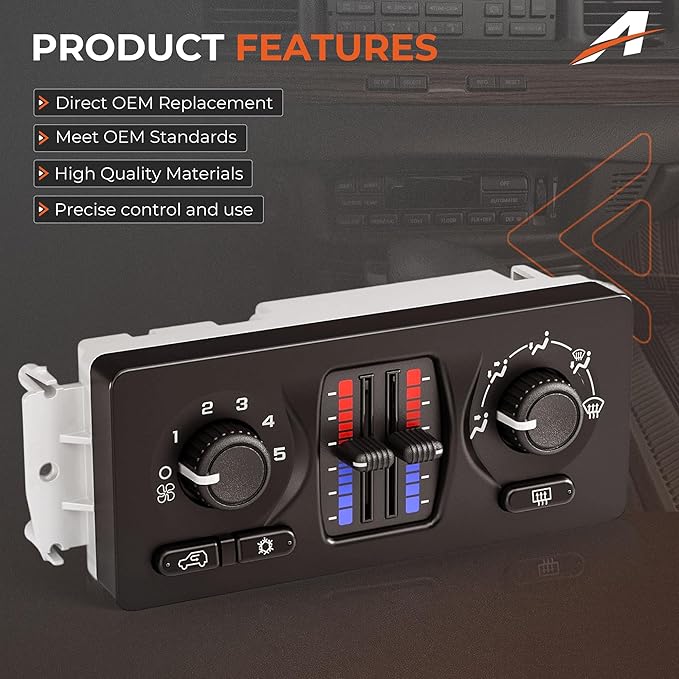 Climate Control Module 599-210XD Compatible with 2003-2007 Chevy Silverado, GMC Sierra, Tahoe, Suburban, Avalanche, Trailblazer, Yukon, Escalade & More AC Heater HVAC Panel