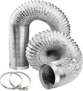 4-Inch Dryer Vent Hose 18FT, Flexible Aluminum Duct with 2 Clamps, Heavy-Duty Four Layer Protection for HVAC Ventilation and Exhaust