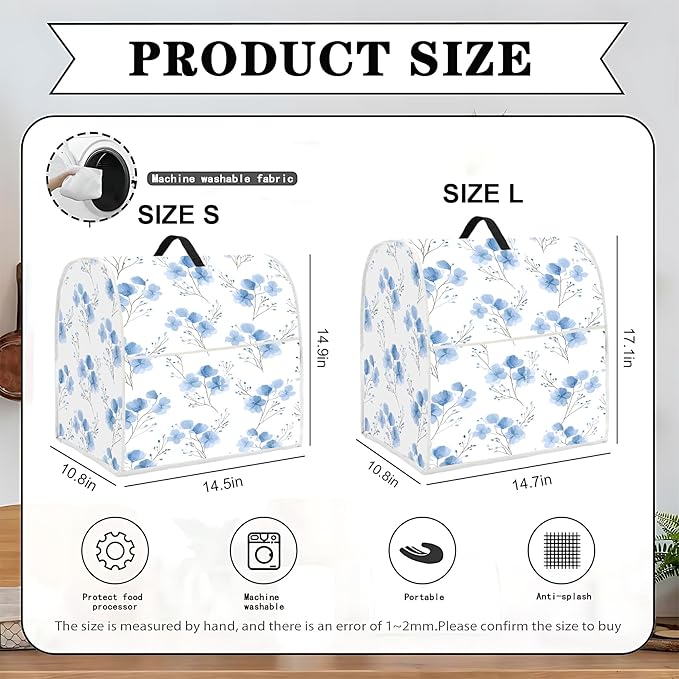 Mixer Dust Cover for 6-8 Qt Stand Mixer, Cloth Cover with 2 Storage Pockets for Stand Mixer Protective Covers Large for 6-8 Quart Mixer
