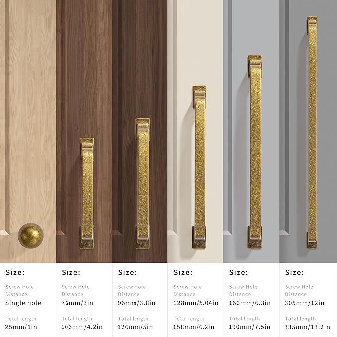 khtumeware 6 Pack 3 Inch Antique Brass Cabinet Pulls Vintage Drawer Pulls Kitchen Cabinet Hardware Kitchen Handles for Cabinets Cupboard Handles Drawer Handles